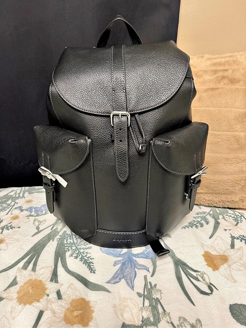 NWT Coach Warner Backpack in Refined Pebble Leather Black CW210